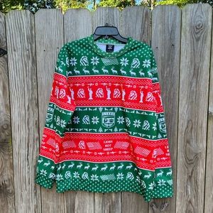 LIONS NOT SHEEP Retired Ugly Christmas Sweater size Large worn once unisex